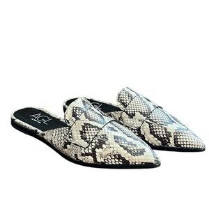 New AGL Rei Pointed Toe Croc Embossed Leather Mule Women’s Size EU 36.5 US 6.5